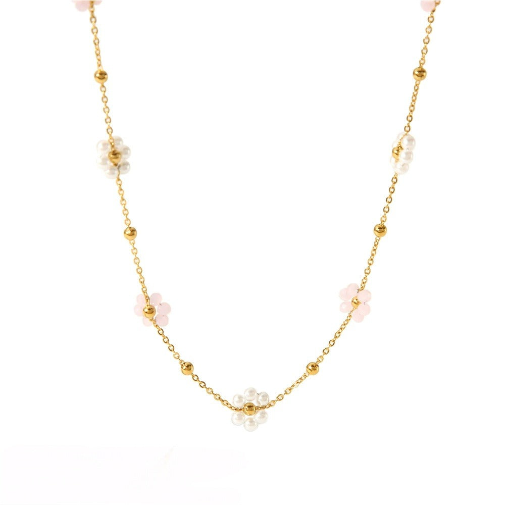 14k gold-plated bridal necklace set with matching bracelet and intricate floral design available