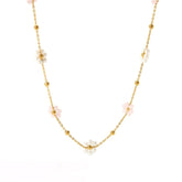 14k gold-plated bridal necklace set with matching bracelet and intricate floral design available