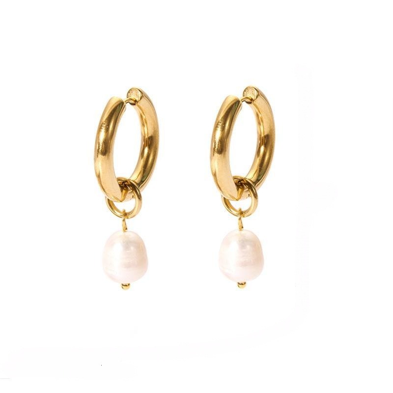 Stainless steel
Tarnish free & waterproof
Faux pearl charm
Hoop diameter: 13mm x thickness: 3mm
Pearl charm: 12mm x 8mm
Weight per pair: 3.5g
Available in gold