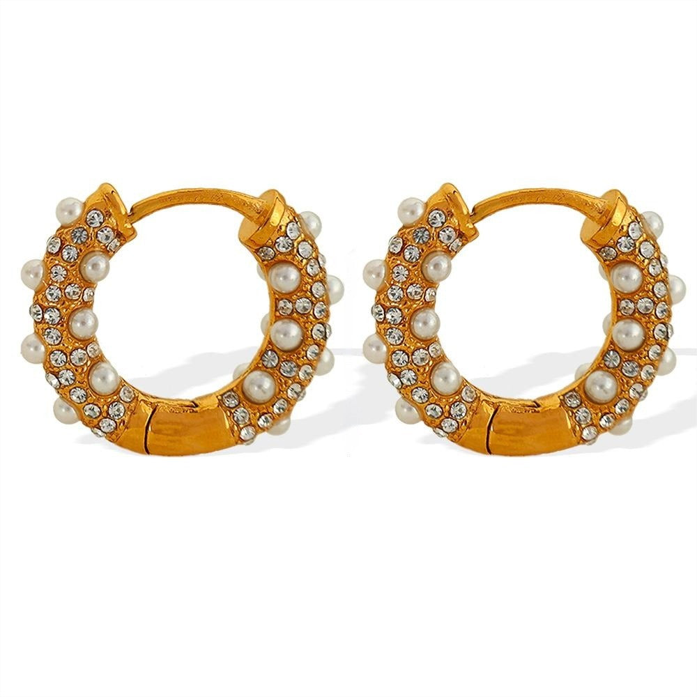 Milly Pearl Hoop Earrings