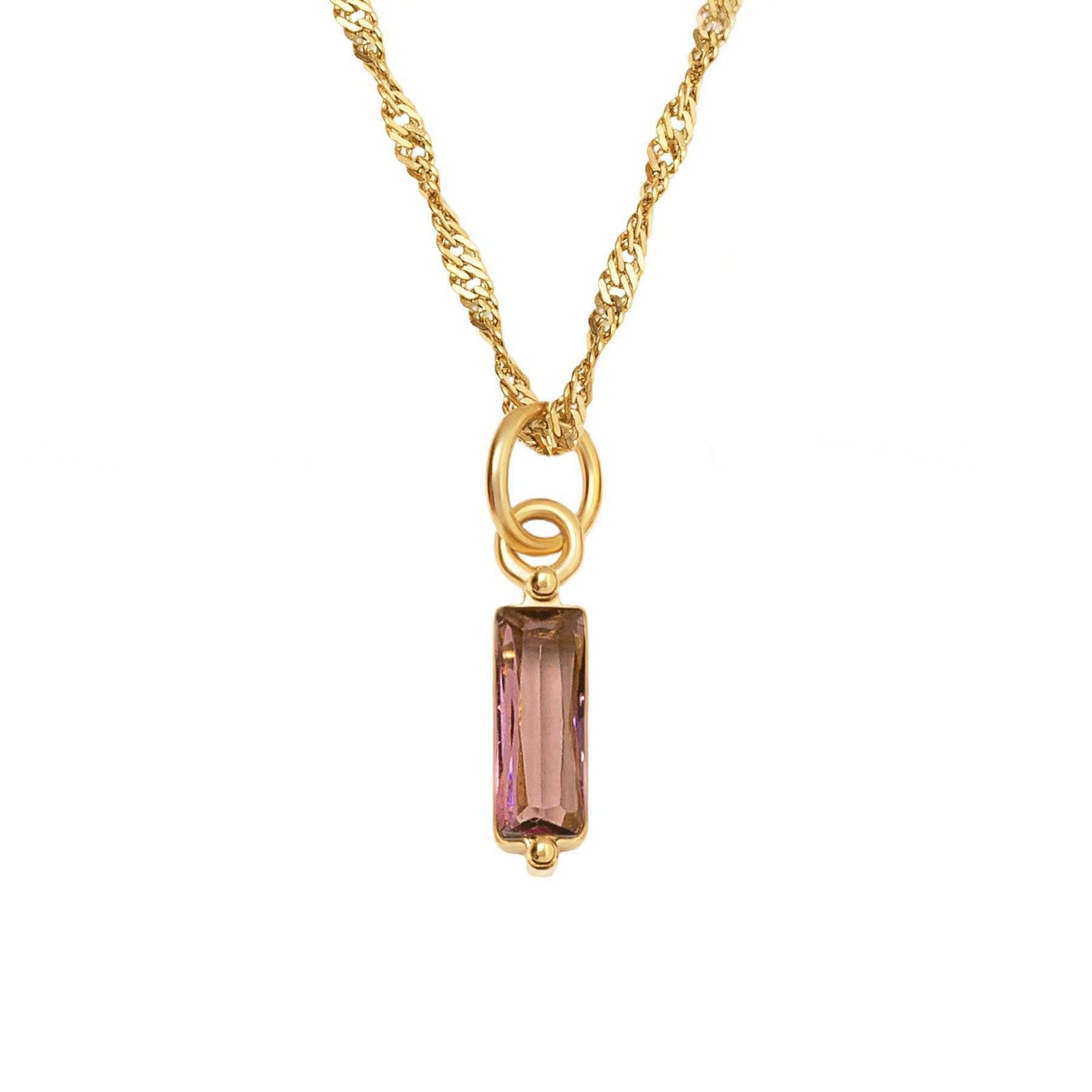 Quartz Birthstone Necklace