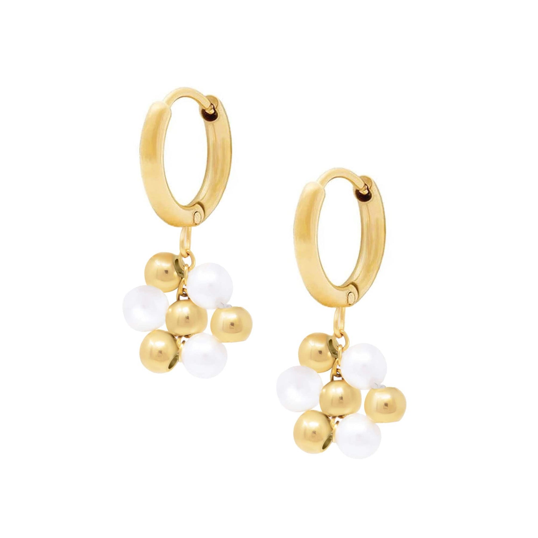 August Pearl Hoop Earrings
