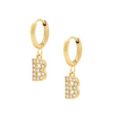 Bliss Initial Hoop Earrings