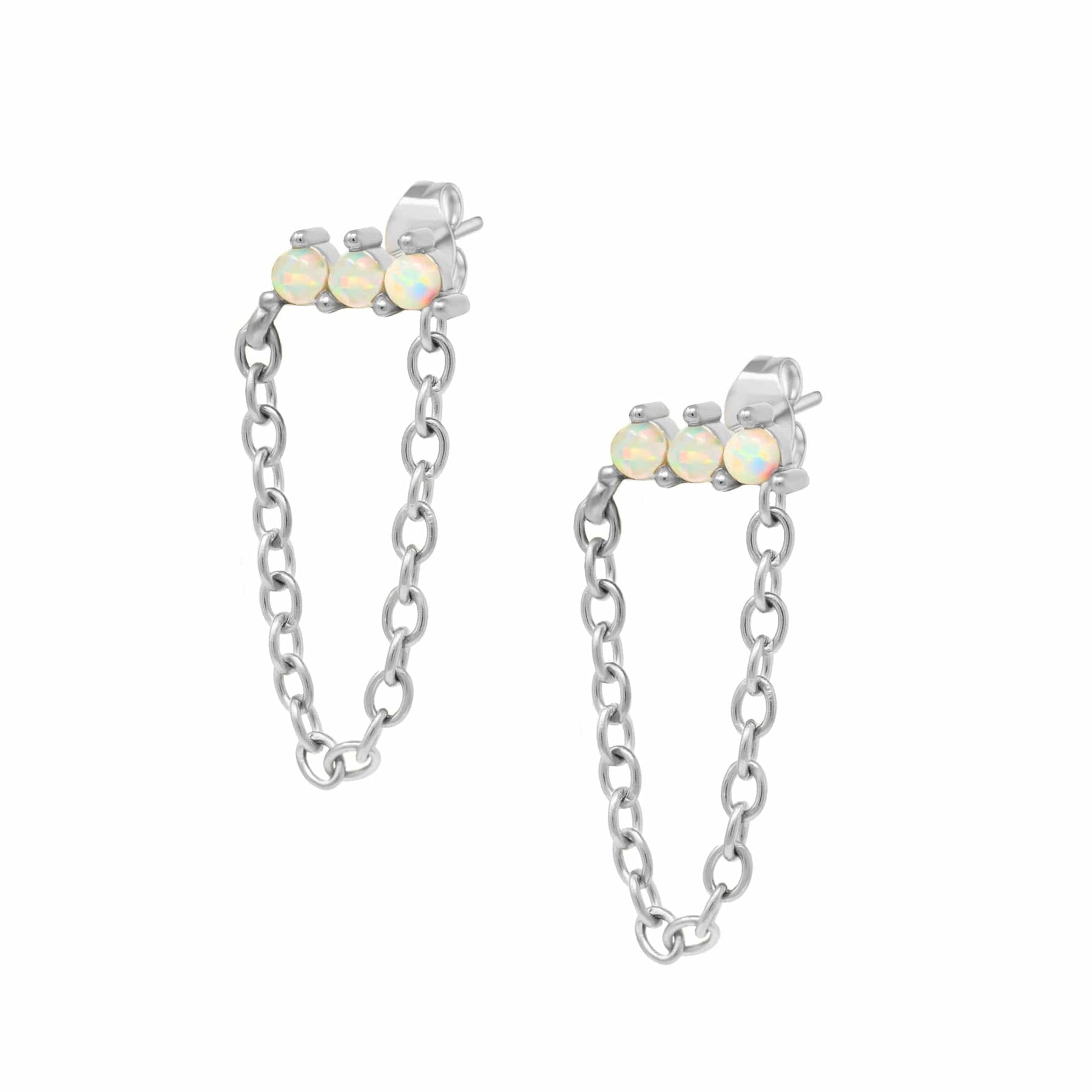 Citrine Opal Stud Earrings