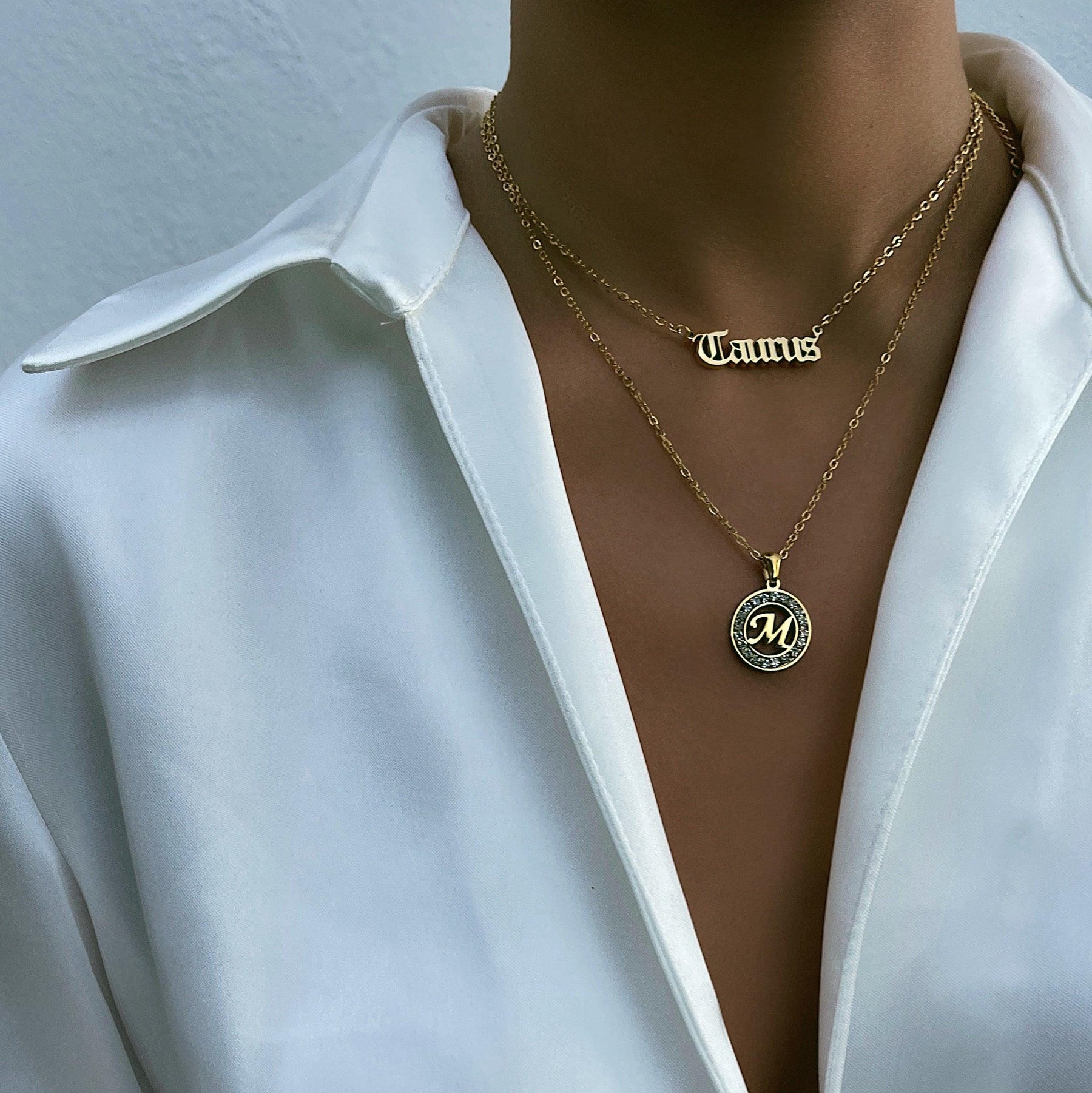 Diamanté Initial Necklace