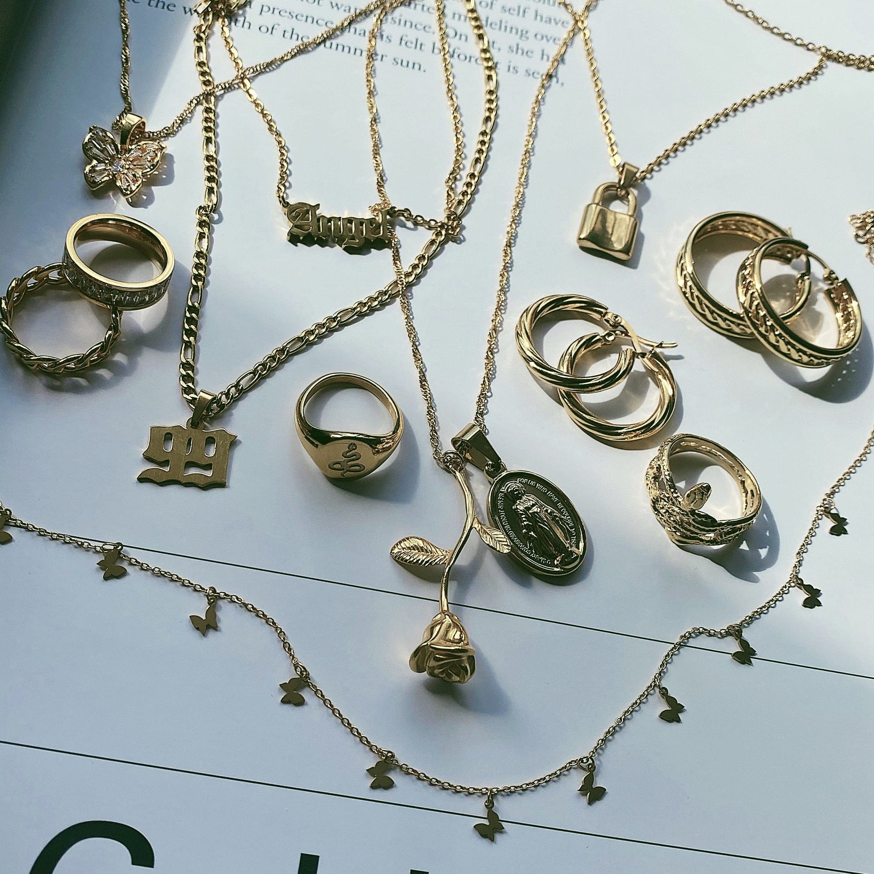 Embellished Snake Signet Ring