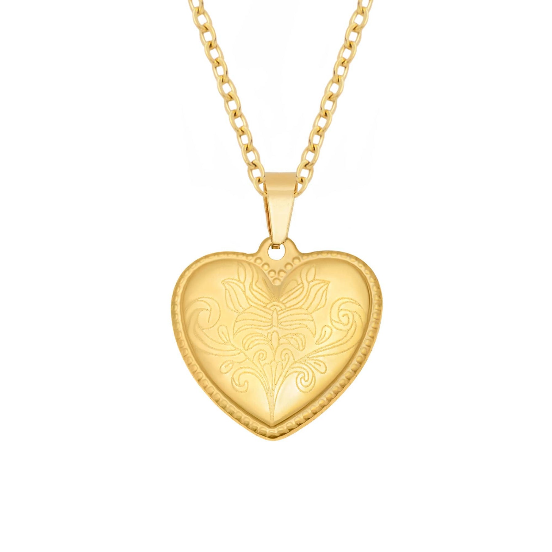 Engraved Heart Necklace