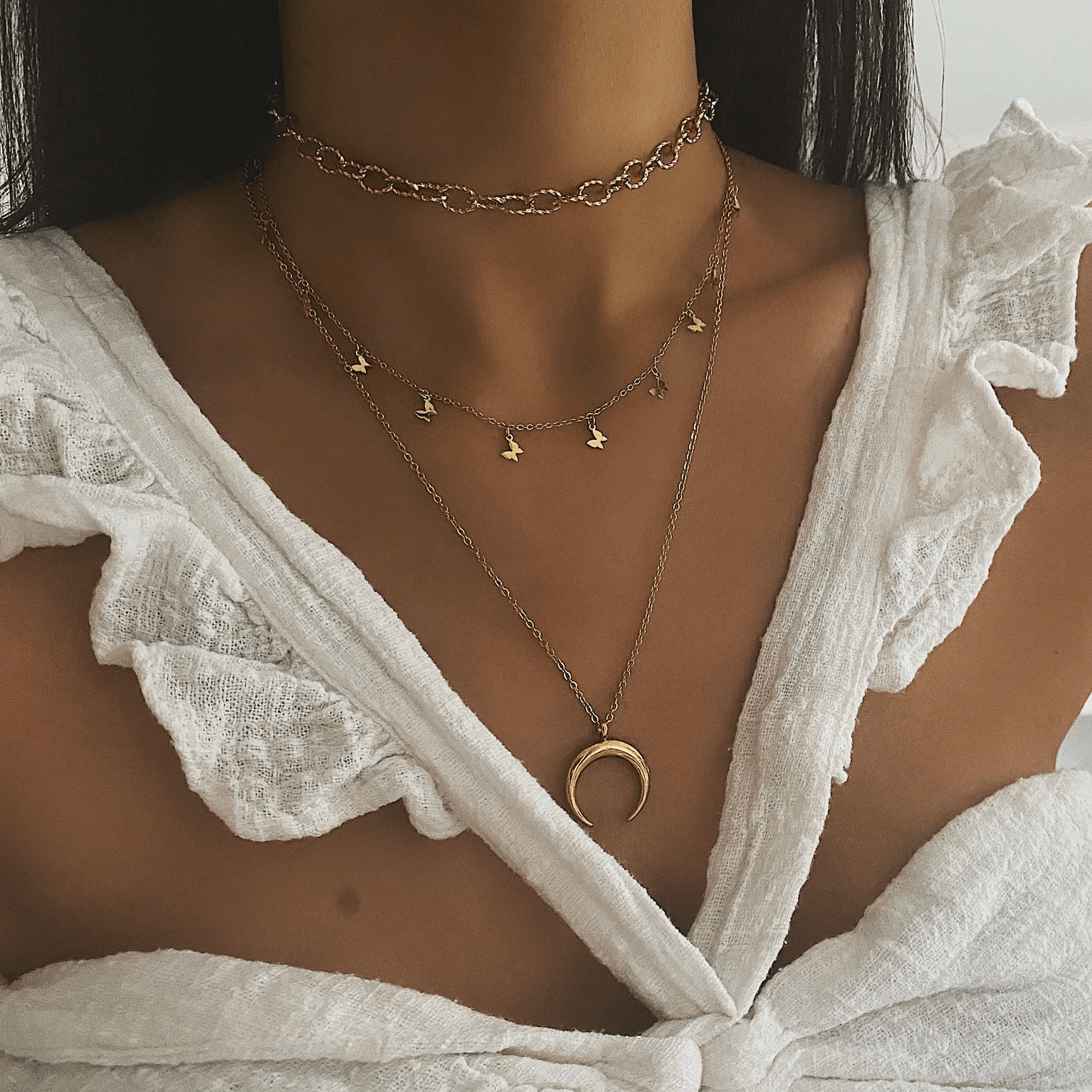 Float Butterfly Choker Necklace