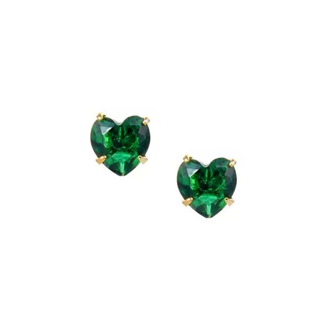 Heart Birthstone Earrings