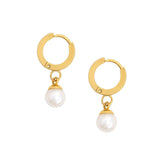 Honolulu Pearl Hoop Earrings