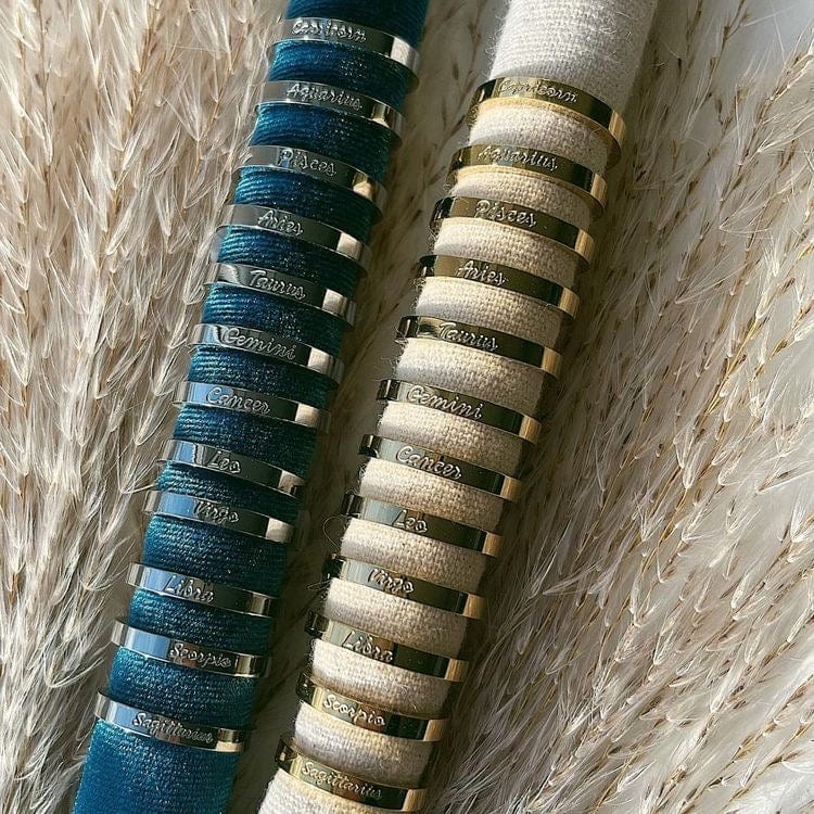 Italic Zodiac Ring Silver