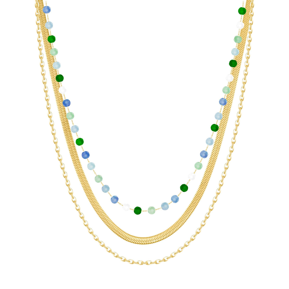 Layered Chain Necklace — Pink Island Necklaces | Tarnish-Free Waterproof Jewellery Australia