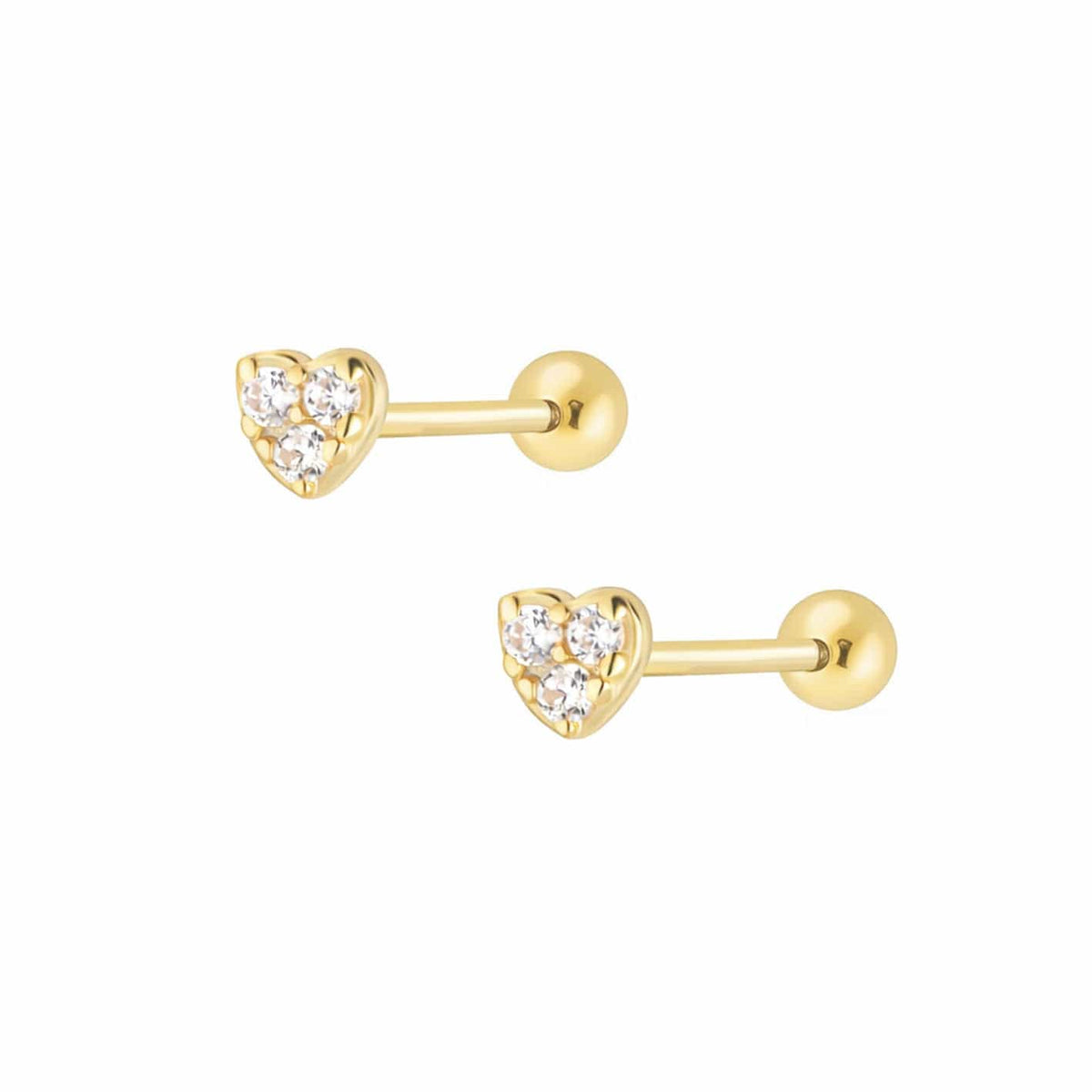 Heart Stud Earrings — Pink Island Earrings | Tarnish-Free Waterproof Jewellery Australia