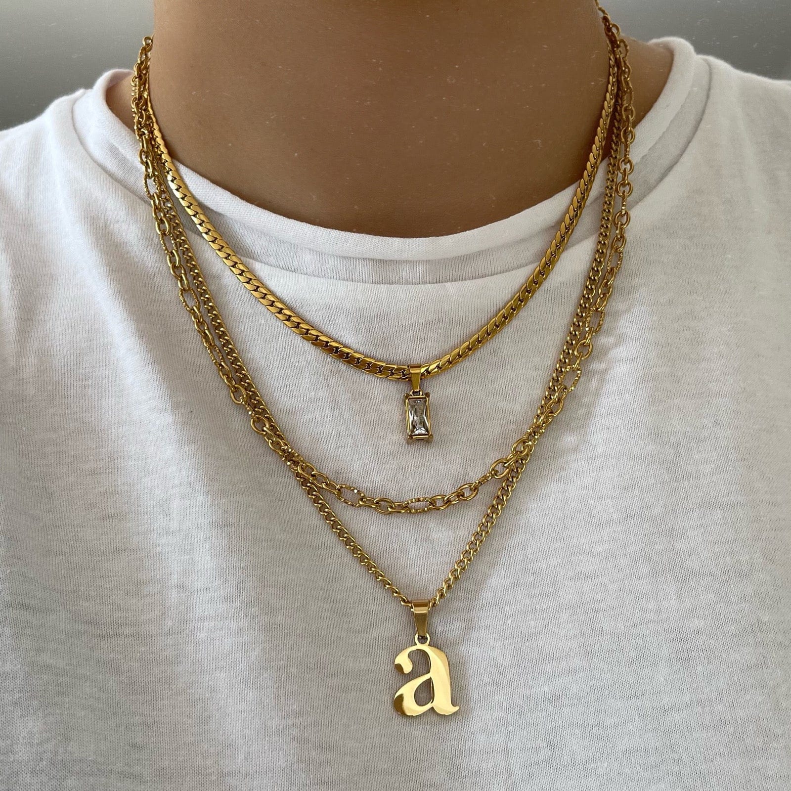 Power Initial Necklace