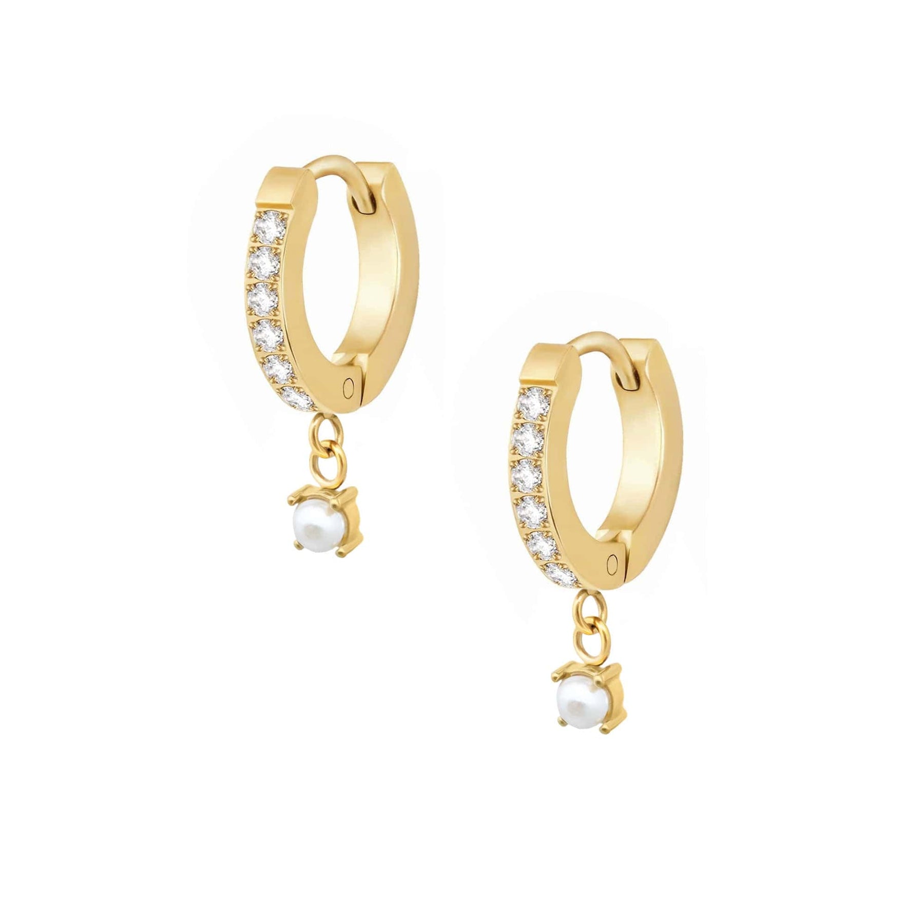 Priscilla Pearl Hoop Earrings