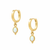 Dominica Opal Hoop Earrings