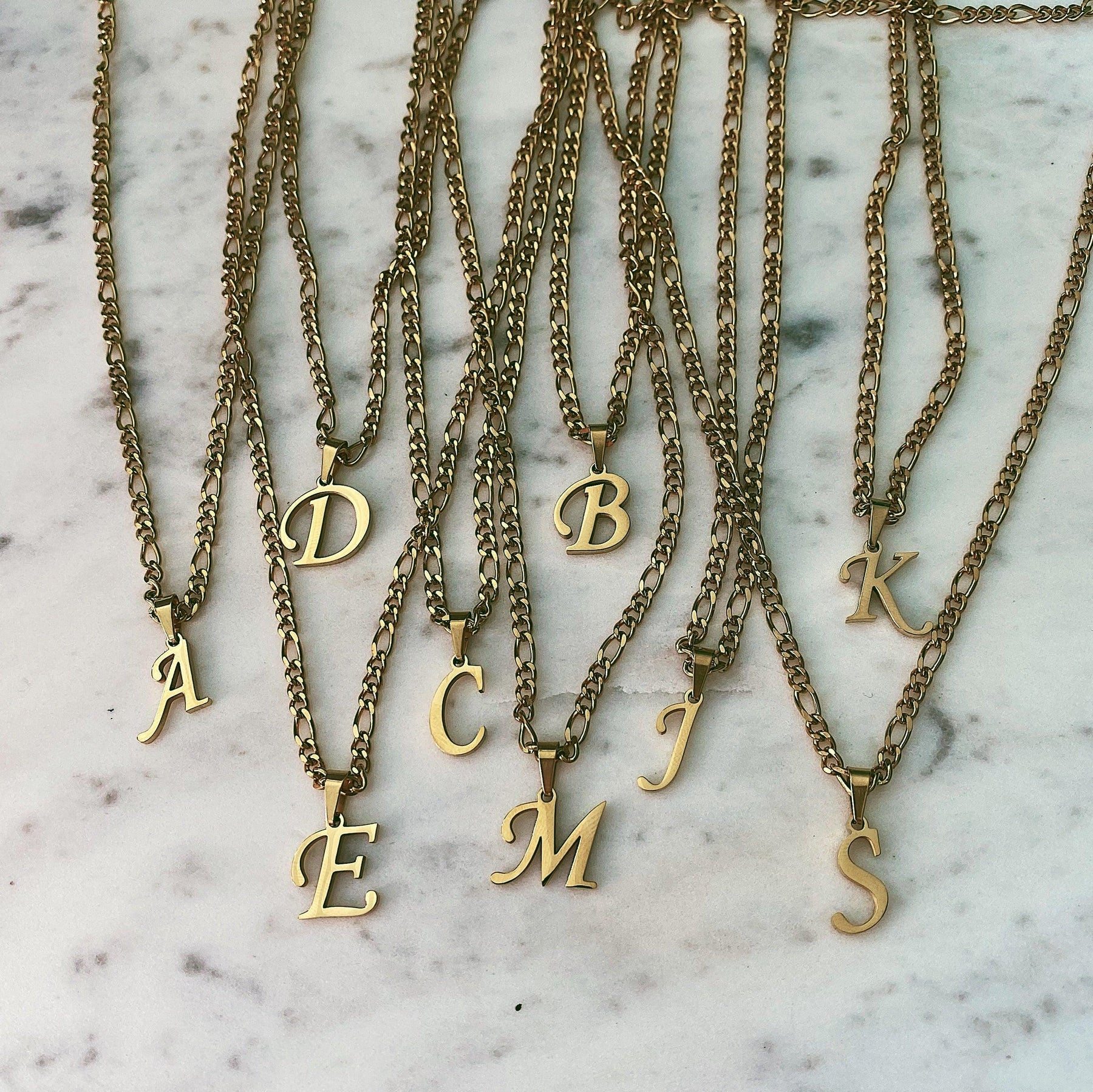 River Initial Necklace