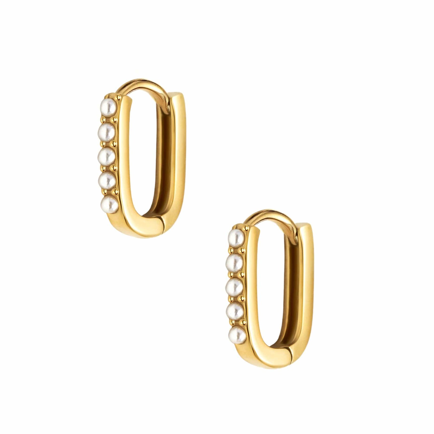 Rosalie Pearl Hoop Earrings