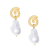 Sandy Pearl Stud Earrings