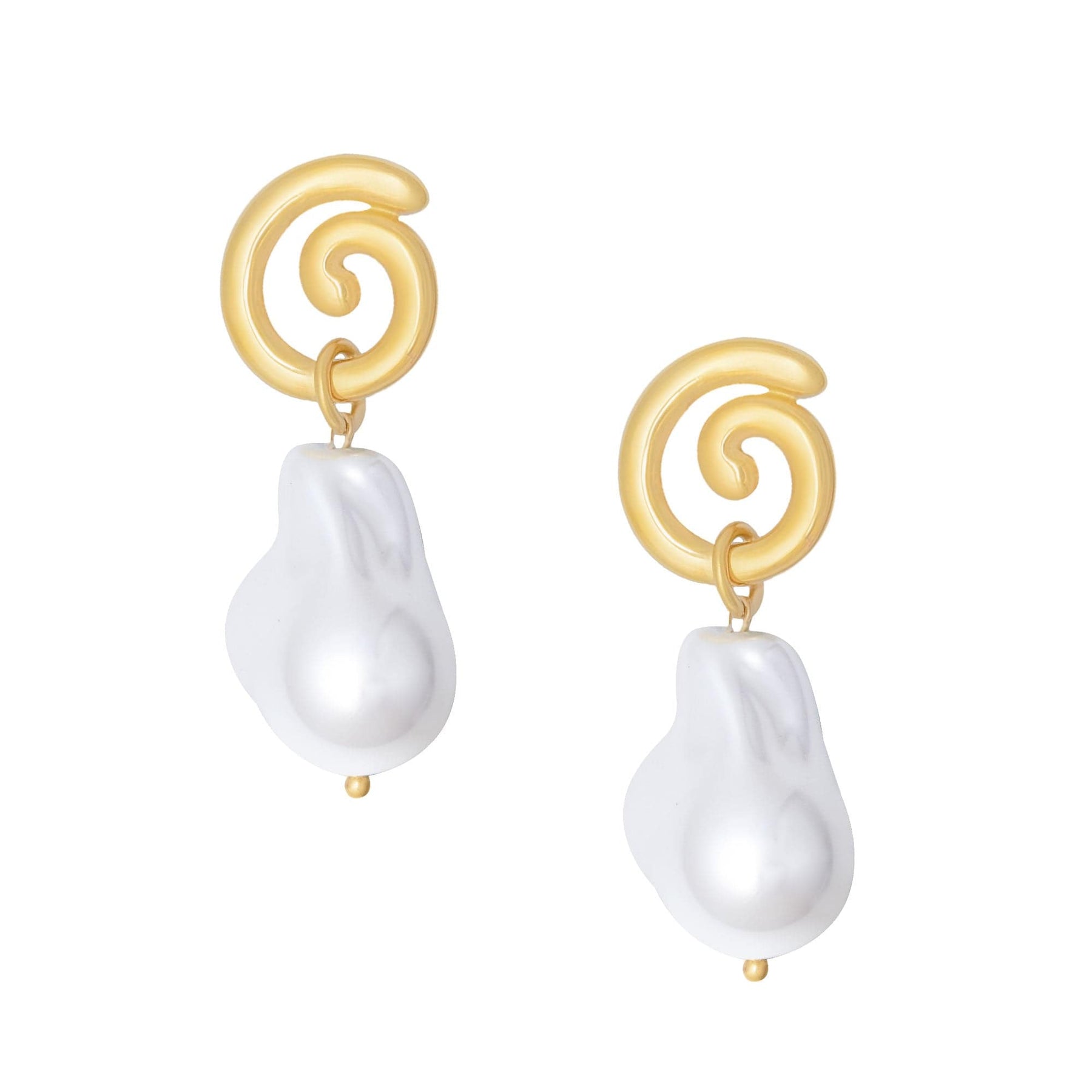 Sandy Pearl Stud Earrings