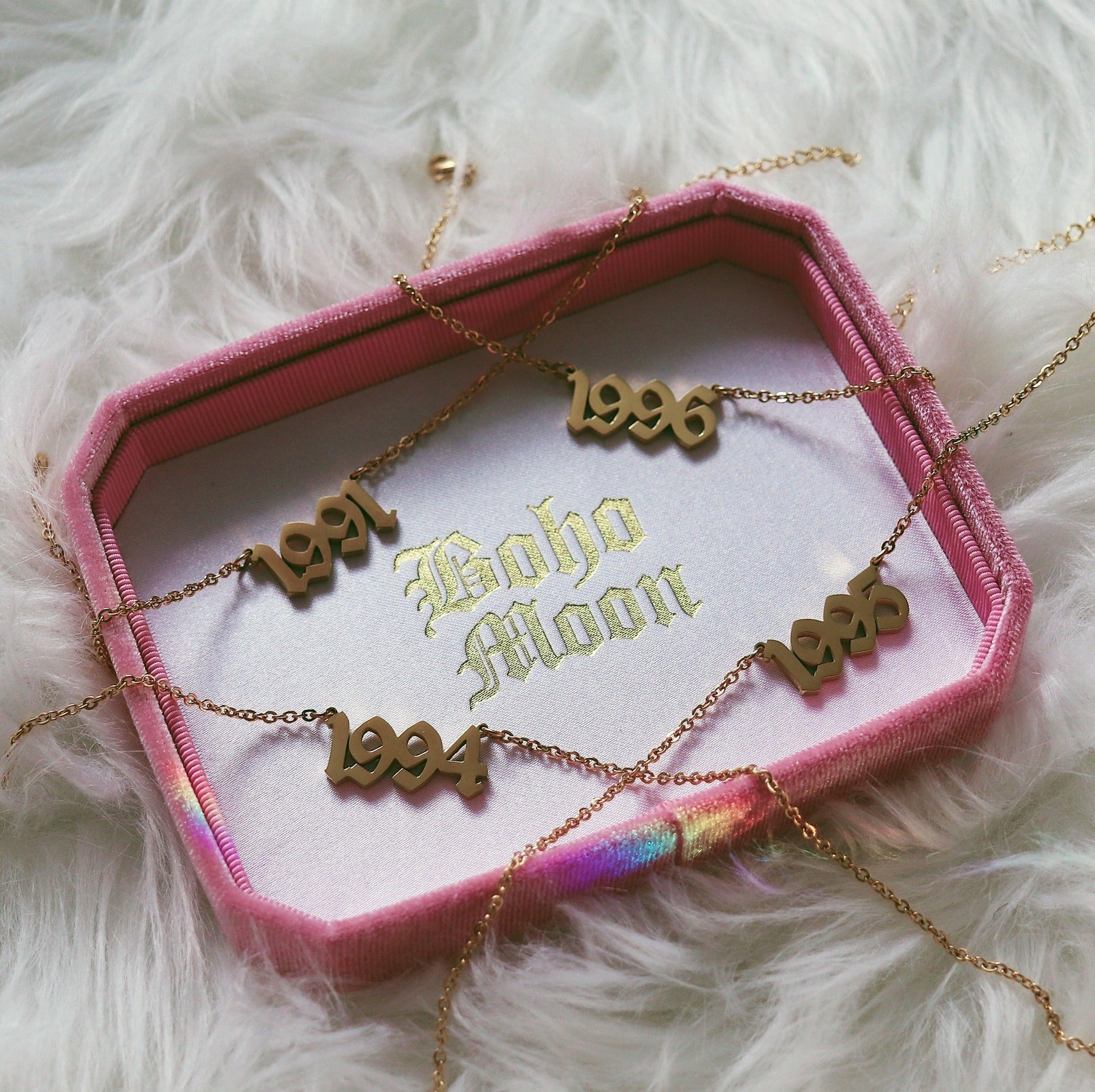 Script Year Choker Necklace