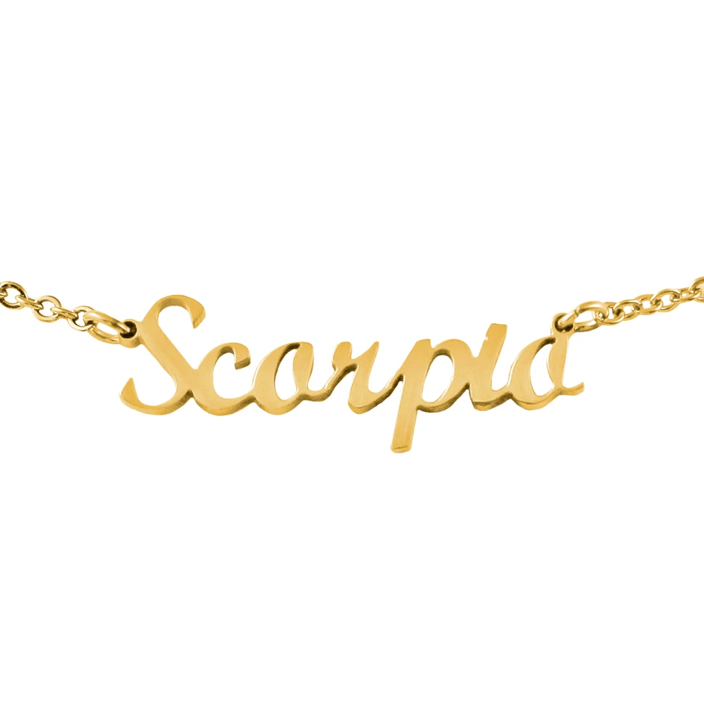 Script Zodiac Choker Necklace