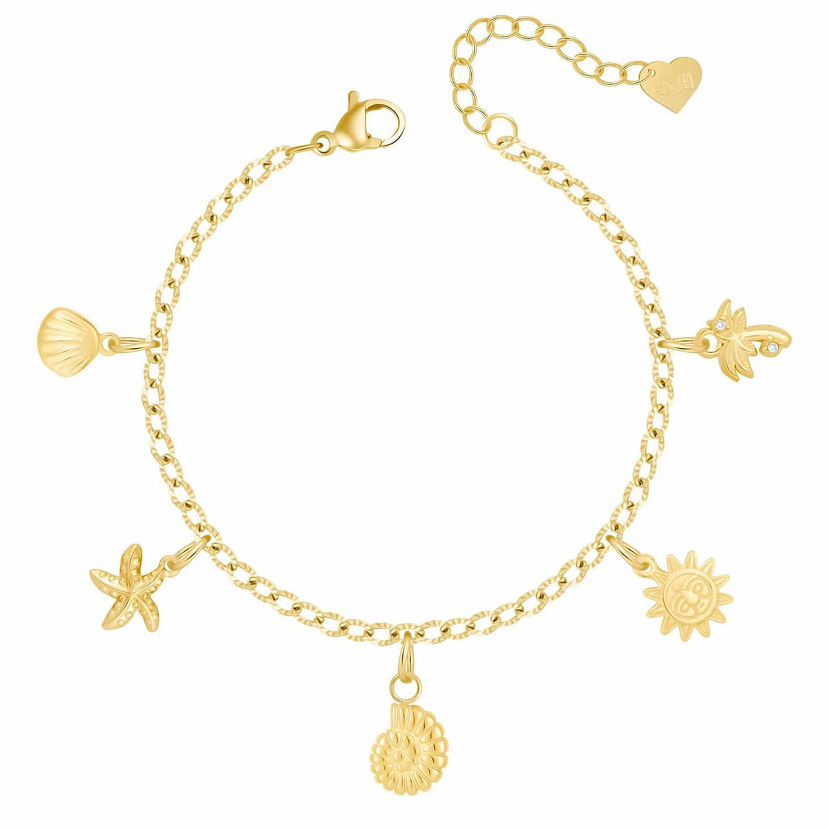 Coastal Charm Bracelet — Pink Island Bracelets | Tarnish-Free Waterproof Jewellery Australia