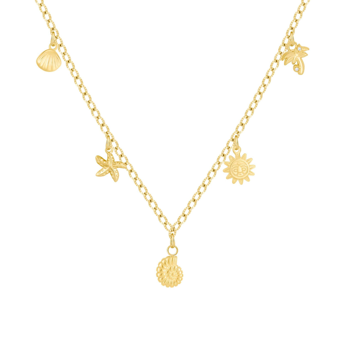 Coastal Charm Necklace — Pink Island Necklaces | Tarnish-Free Waterproof Jewellery Australia
