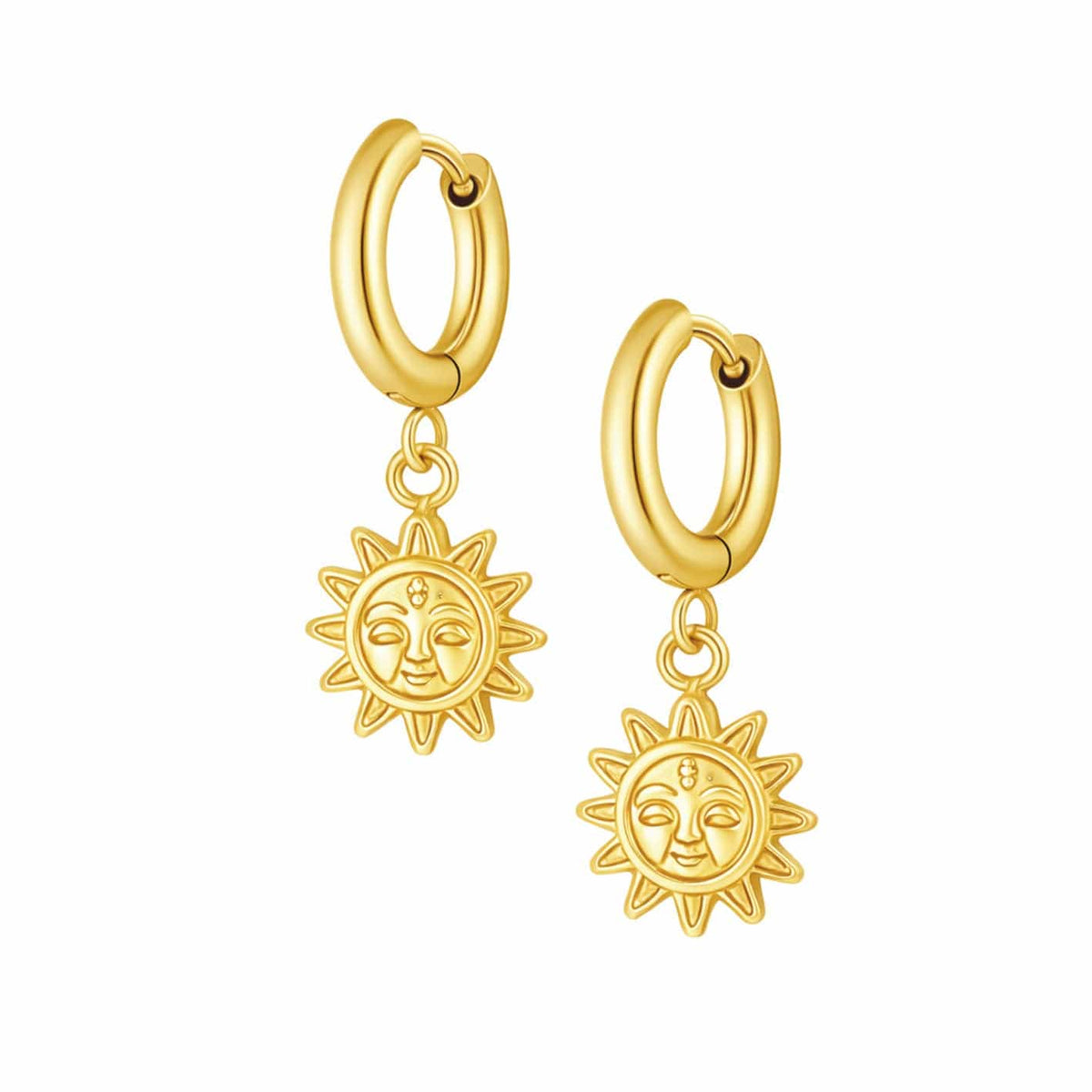 Sun Hoop Earrings — Pink Island Earrings | Tarnish-Free Waterproof Jewellery Australia