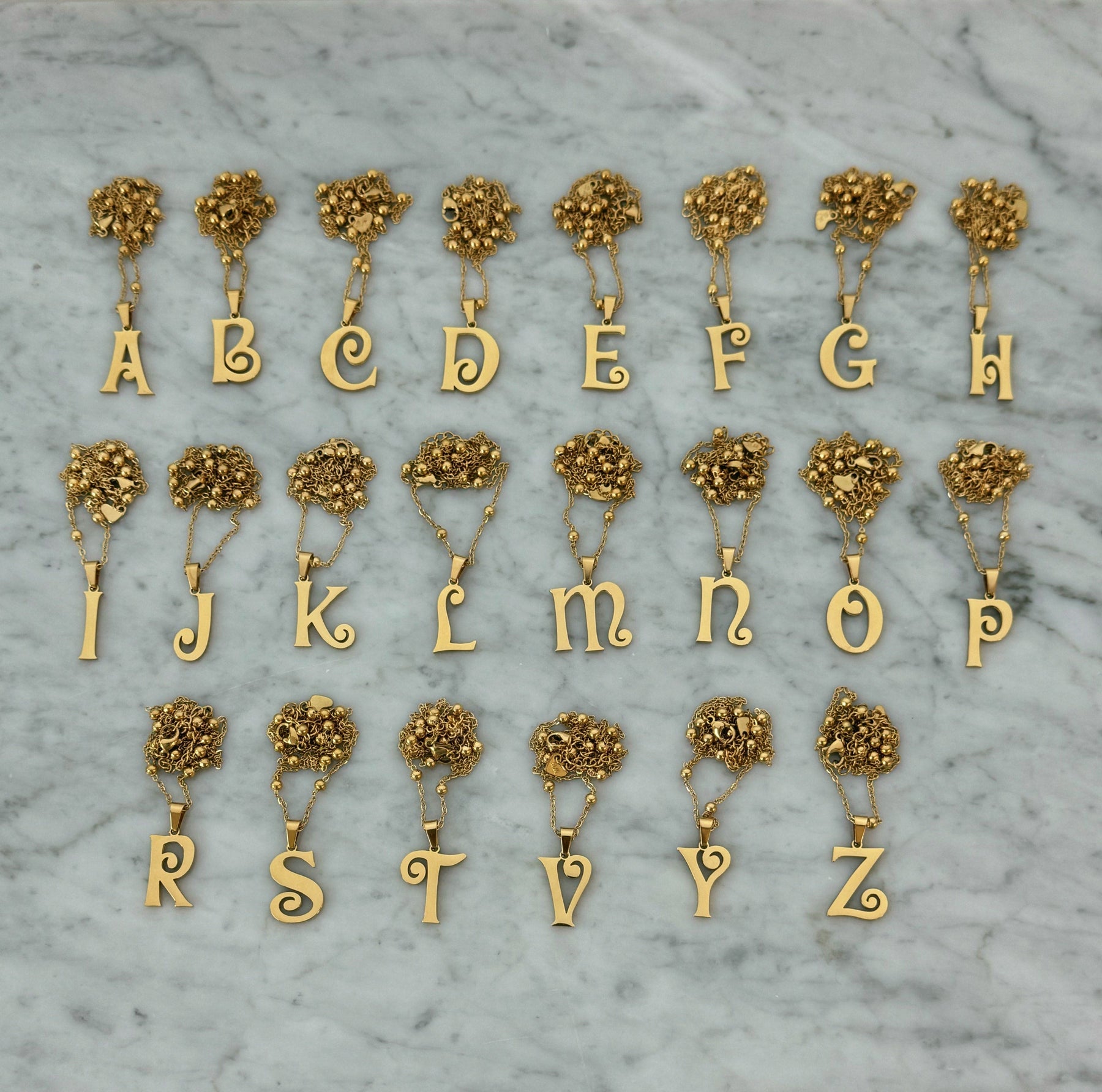 Trivia Initial Necklace