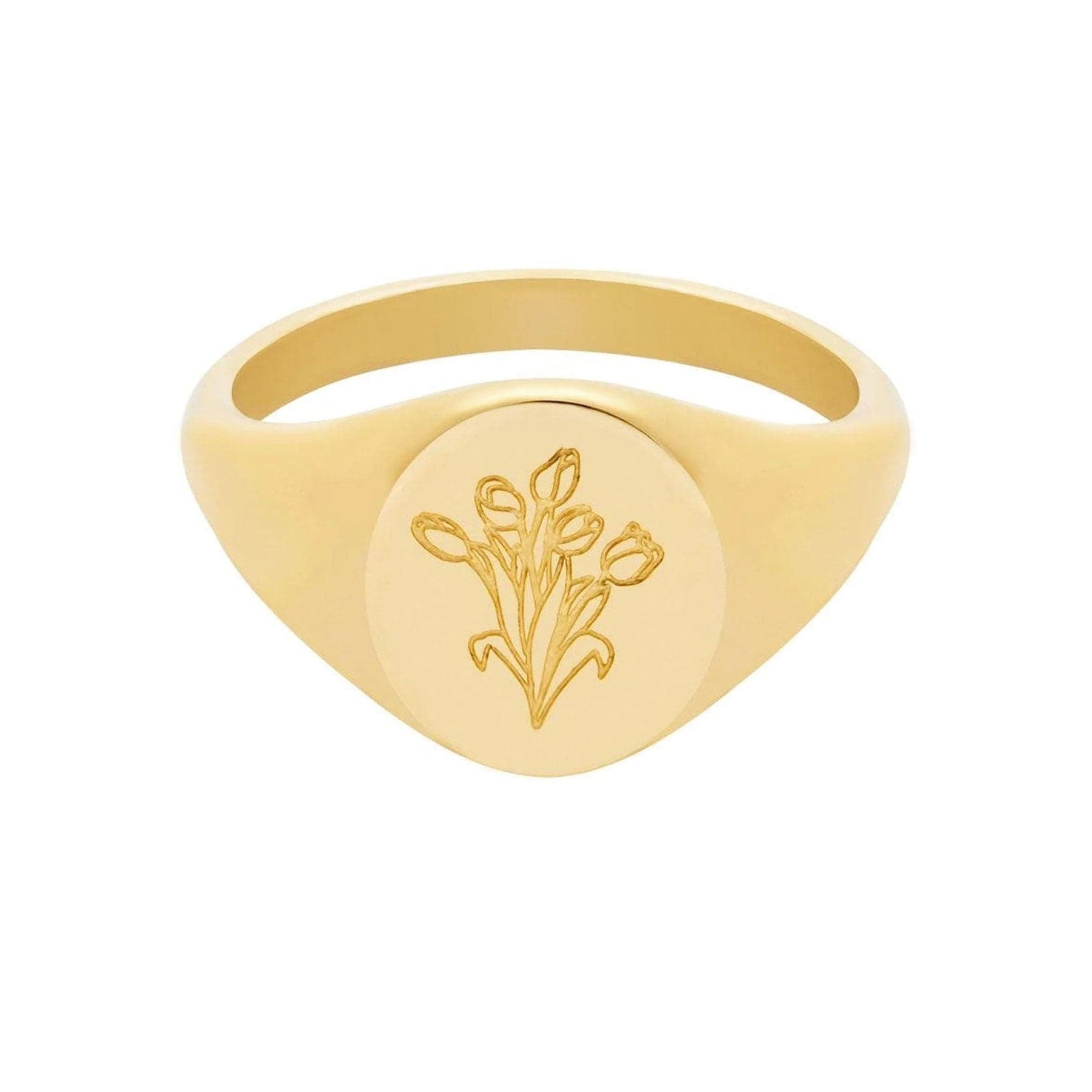 Tulips Signet Ring