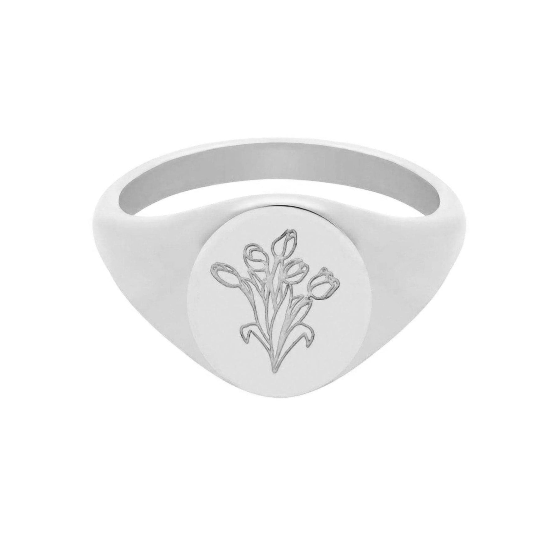 Tulips Signet Ring