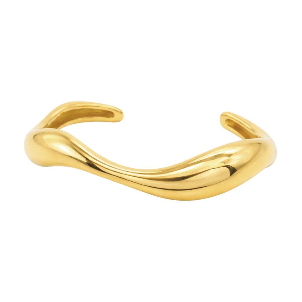 Ocean Wave Cuff Bracelet — Pink Island Bracelets | Tarnish-Free Waterproof Jewellery Australia