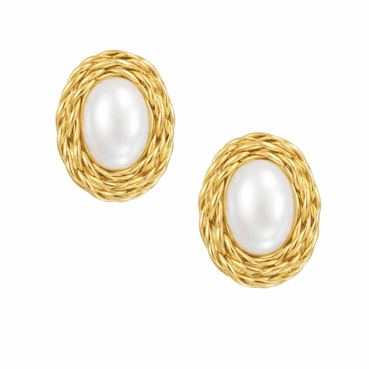 Woven Pearl Stud Earrings — Pink Island Earrings | Tarnish-Free Waterproof Jewellery Australia