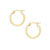 Clara Pearl Hoop Earrings