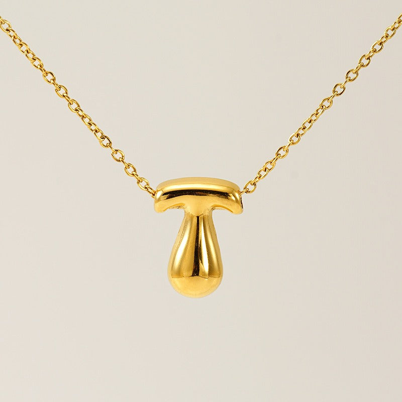 Bubble Melt Initial Necklace