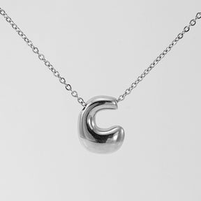Bubble Melt Initial Necklace