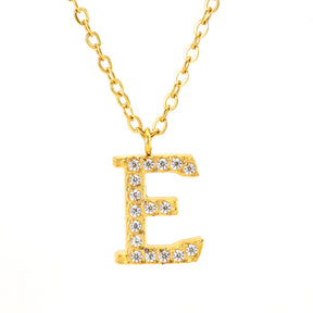 Stainless steel
Gold plated
Tarnish free &amp; waterproof
CZ detail
Chain length: 45cm
Charm approx: 17mm x 15mm
Weight: 3g
Choose your initial!