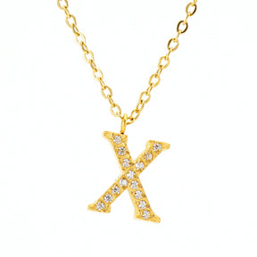 Stainless steel
Gold plated
Tarnish free &amp; waterproof
CZ detail
Chain length: 45cm
Charm approx: 17mm x 15mm
Weight: 3g
Choose your initial!
