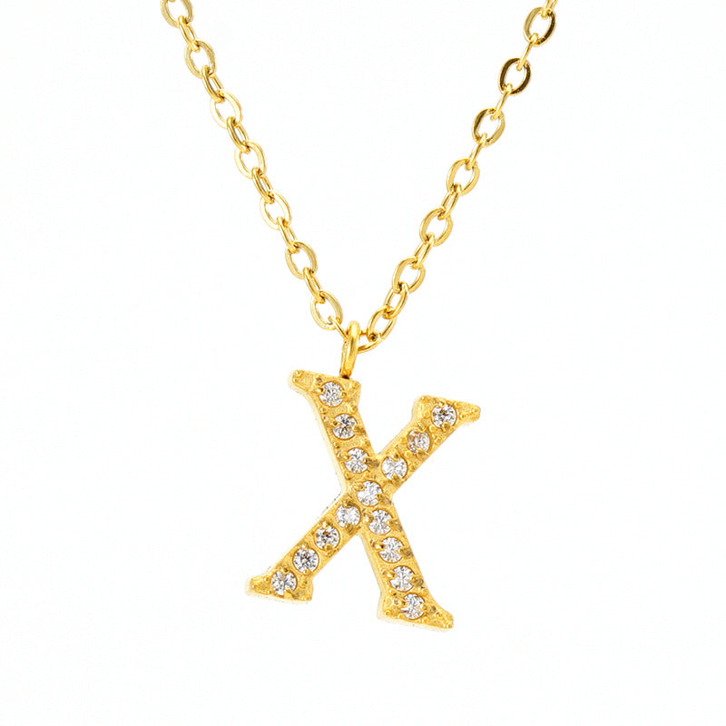 Stainless steel
Gold plated
Tarnish free &amp; waterproof
CZ detail
Chain length: 45cm
Charm approx: 17mm x 15mm
Weight: 3g
Choose your initial!