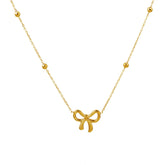 Rosa Bow beaded Necklace