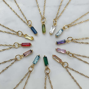Quartz Birthstone Necklace