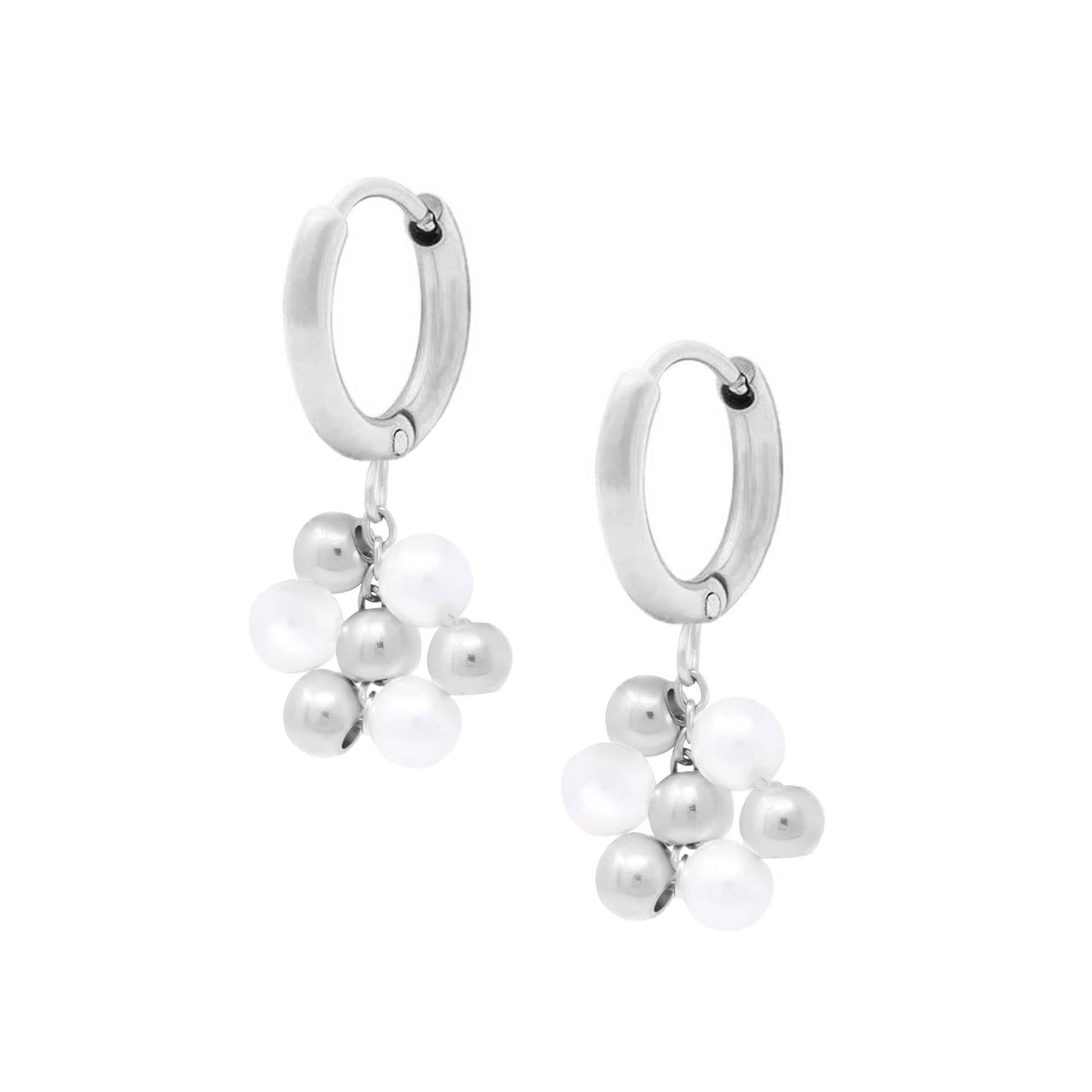 August Pearl Hoop Earrings