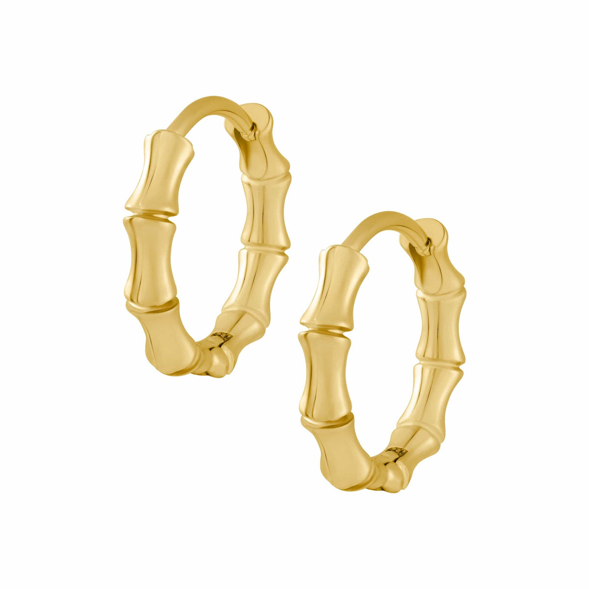Coastal Bamboo Hoop Earrings — Pink Island Earrings | Tarnish-Free Waterproof Jewellery Australia