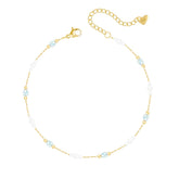 Ocean Pearl Anklet — Pink Island Anklets | Tarnish-Free Waterproof Jewellery Australia