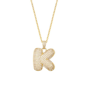 Bubble Initial Necklace