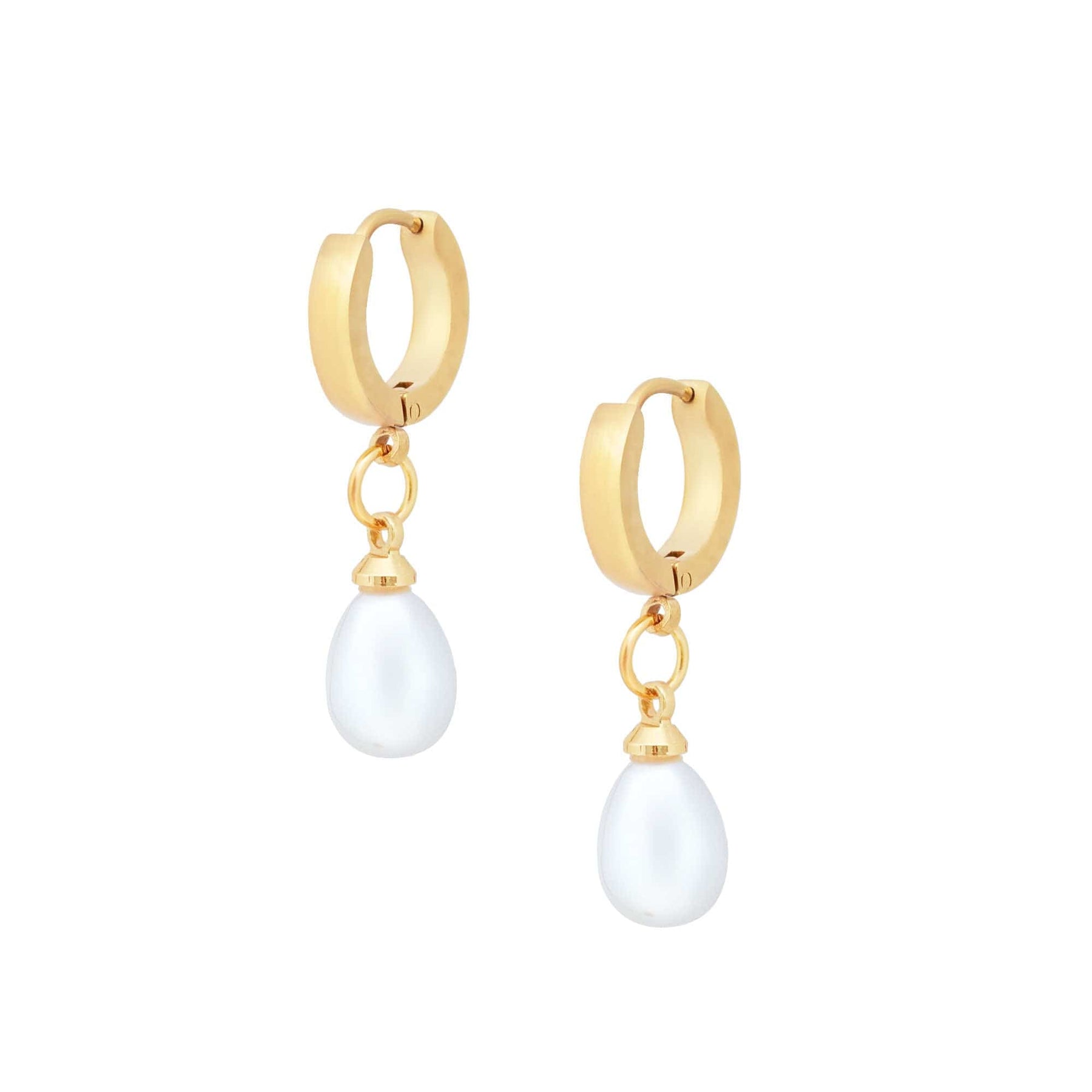 Chlo Pearl Hoop Earrings