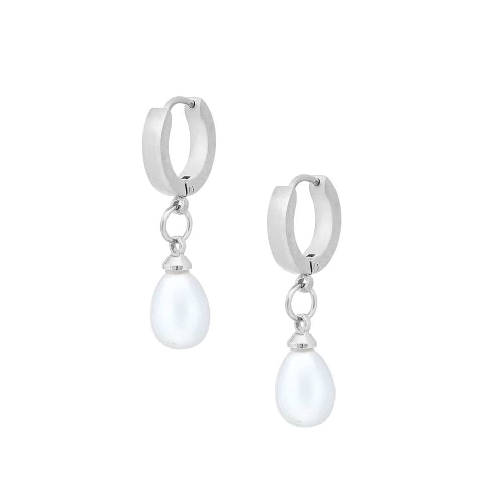 Chlo Pearl Hoop Earrings