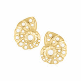 Coral Pearl Stud Earrings — Pink Island Earrings | Tarnish-Free Waterproof Jewellery Australia