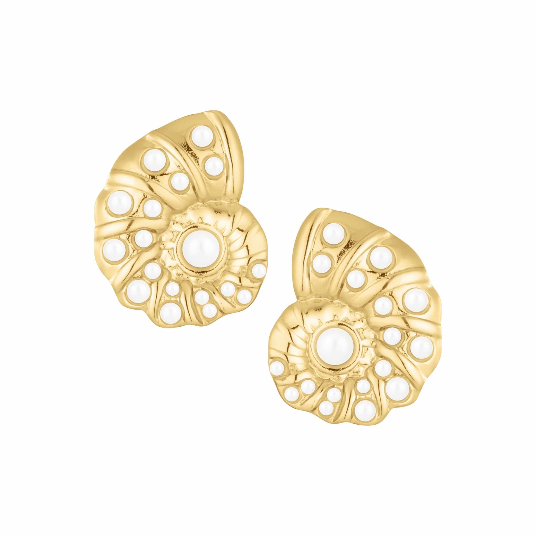 Coral Pearl Stud Earrings — Pink Island Earrings | Tarnish-Free Waterproof Jewellery Australia